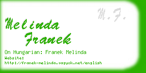 melinda franek business card